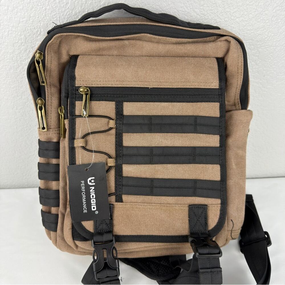 NWT Women’s Men's Sling Bag - Tan and Black Messenger bag